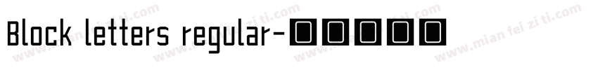 Block letters regular字体转换